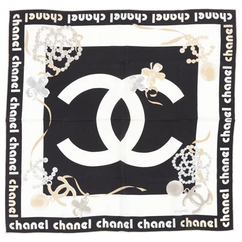 chanel silk scarf sale|Chanel handkerchief.